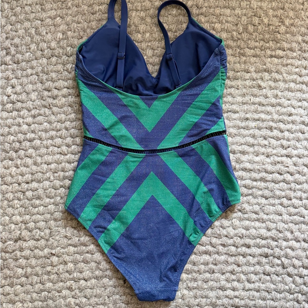 Biliblond Arava Stripes Navy & Green - Picture 3 of 5